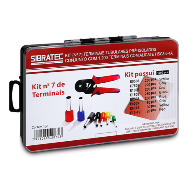 Kit De Terminais Pré-isolados Tubulares Kt-hsc8-1200 | Com Al